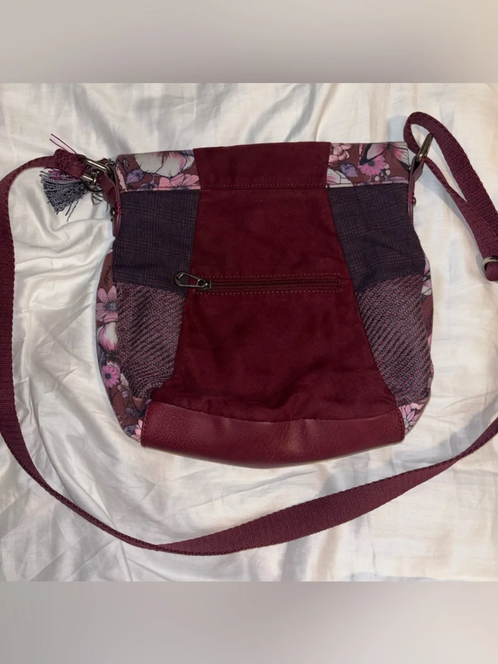Women’s Burgundy Floral SAK ROOTS Crossbody Bag